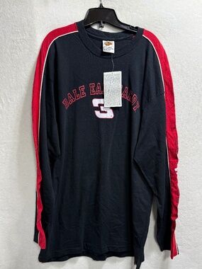 VTG Dale Earnhardt Shirt Adult XL Black Long Sleeve Winners Circle Crew Neck Tee